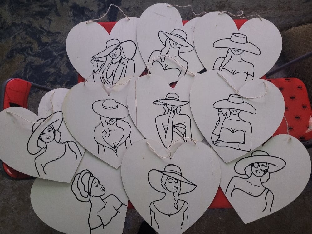 Image of Custom Wooden Heart Panels 