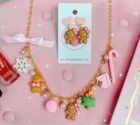 Image 1 of 22k Gold Plated Gingerbread Land Charm Necklace