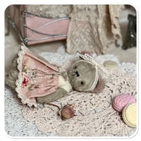Image 8 of Petal a very sweet little beige teddy bear wearing a pretty pink dress