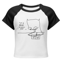 Image 4 of Women’s micro rib raglan baby tee if I relax