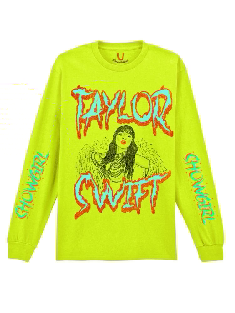 Image of Taylor Swift showgirl graphic long sleeve tee