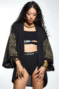 Image 1 of Nirmata Kimono - Calli Army Green
