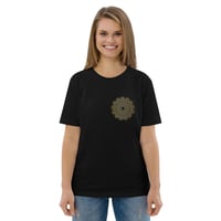 Image 2 of Black Rosace Unisex Organic Cotton T-shirt