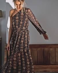 Image of Golden Night Paisley Print Celestial Love Maxi Dress. By Three of Something.