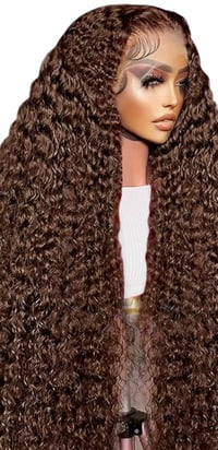 Image 1 of 32” CHOCOLATE BROWN WATER WAVE