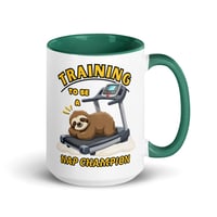 Image 7 of Training To Be a Nap Champion Sloth Coffee Mug