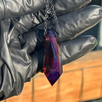 Image 2 of Crystal Pendant 1 - Amber Purple 