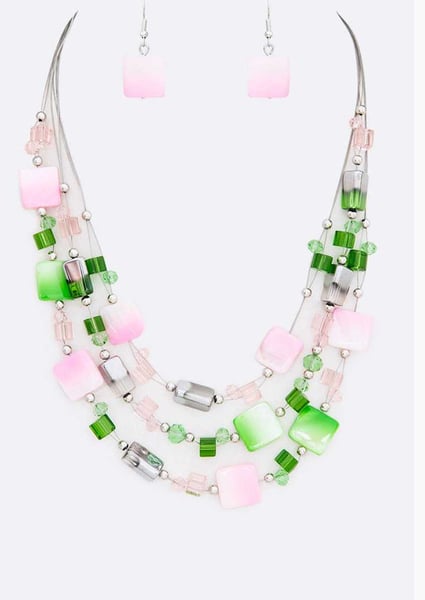 Image of  Shell Layered Necklace Set