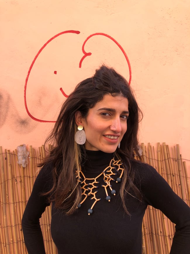 Collana Frida Coral grey-gold