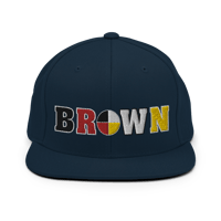 Image 2 of LOWER AZ BROWN 4 Directions Snapback Hat