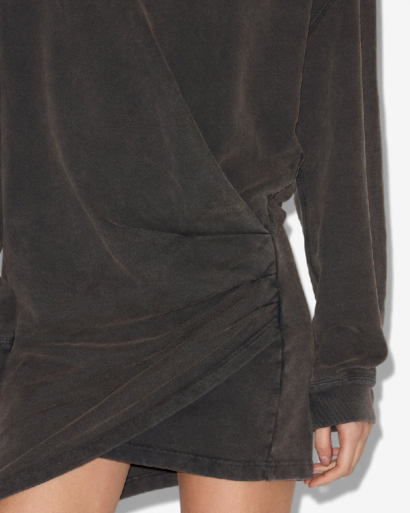 Image of ISABEL MARANT PIPPER DRESS FADED BLACK