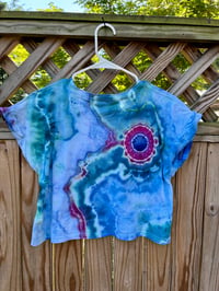 Image 2 of Small # 1 Sneaky 😈 Donut ⭕️ Roll Sleeve Crop Top