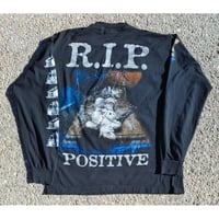 Image 2 of VTG 1999 Cradle of Filth Life is my Sacrifice Blue Grape Long Sleeve T-Shirt Size (L)