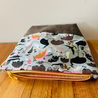 Image 4 of Fabric Zipper Pouch - Australian Animals on Light Blue