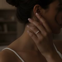 Image 2 of Morning Mist Pearl Ring | 18K Gold-Plated