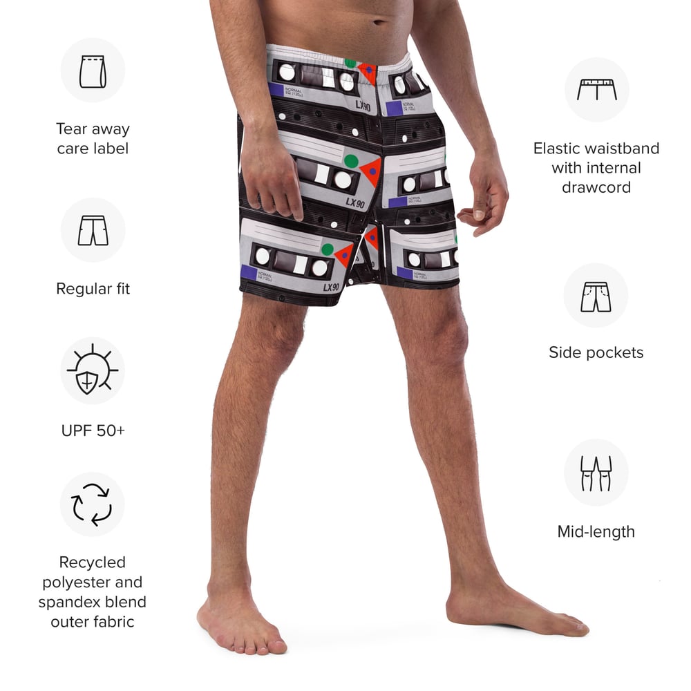 Image of Cassett Tape Swim Trunks