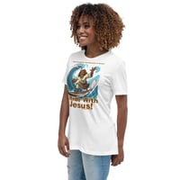 Image 5 of I Ride With Jesus Surfing Women's Relaxed T-Shirt