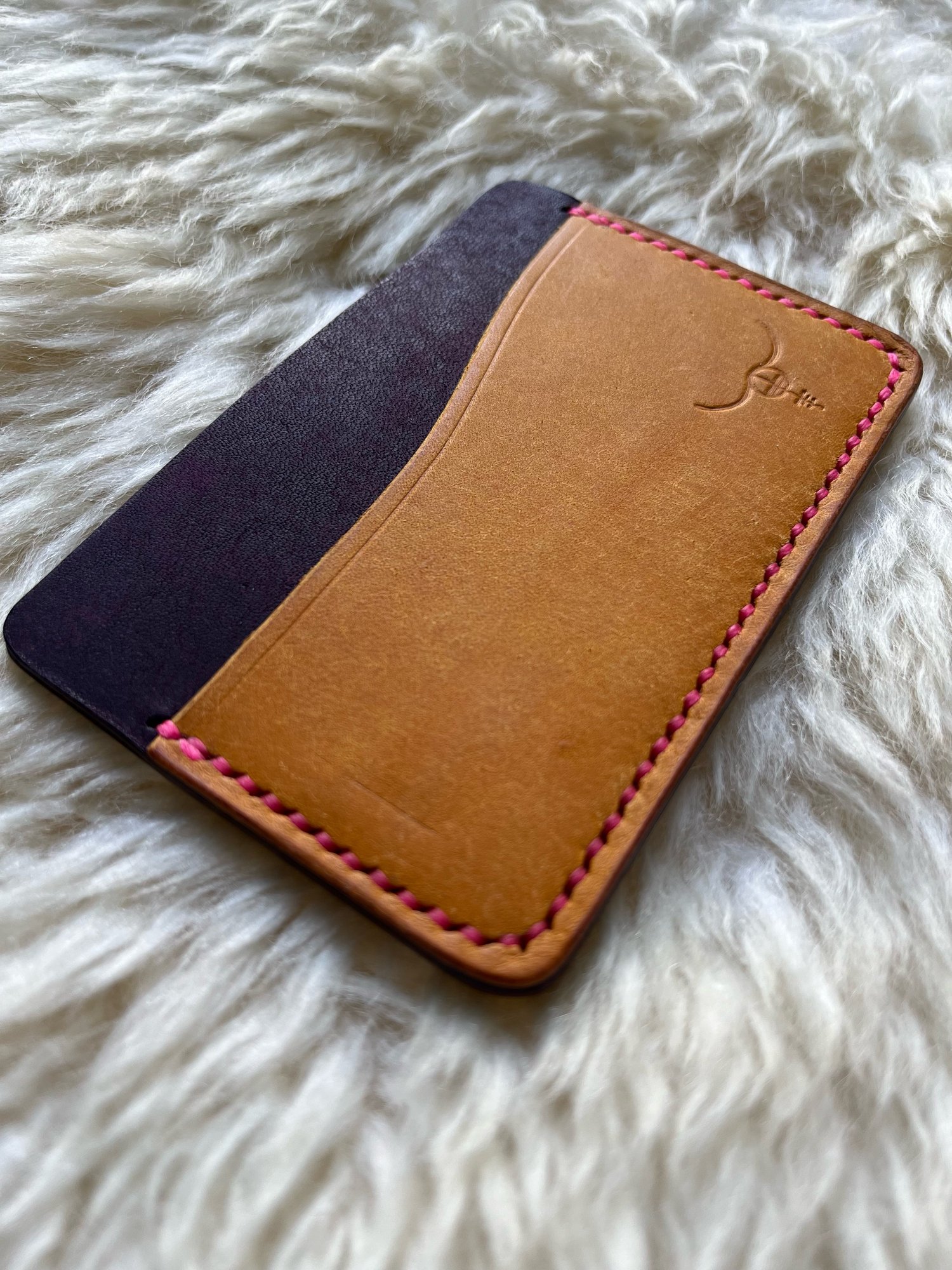 Image of Violet/Yellow Pueblo Horizontal Cardholder 