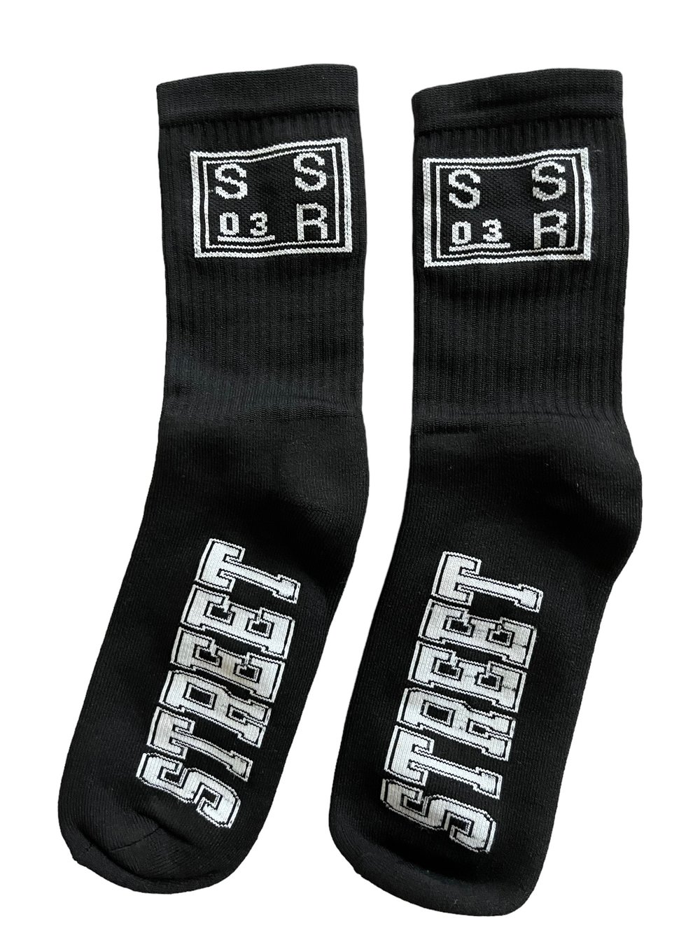SSR03 - “Traditional” Black Crew Socks 