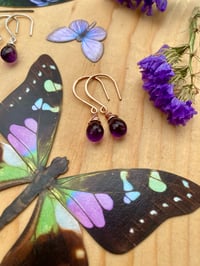 Image 4 of Simple Amethyst Earrings