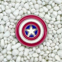 Cap Shield Enamel Pin