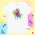 Pink Flower Drip Unisex T-shirt Image 3