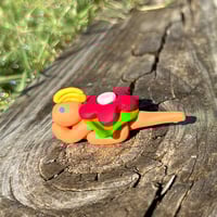 Image 3 of Orange Dragon with Red Flower