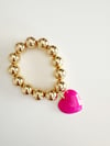 HOT PINK CHARM BRACELET