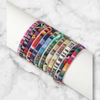 Image 1 of 12pcs/set Unisex European And American Bohemian Style Multicolor Wax Rope Bracelet