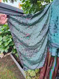 Image 10 of Kimono and cami top Set-dark green and black grey