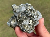 Image 12 of Cubic Pyrite & Fine Quartz Points Cluster #2284