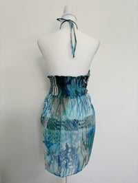 Image 3 of 00s Blue strapless tank top // XL