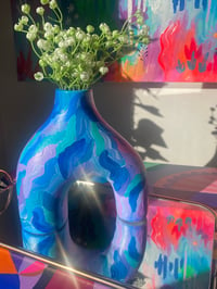 Image 2 of NEW ✨ Hand Painted Vase 🩵