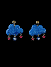 Image 4 of Dreamy Cloud Earrings - Whimsical Sky Jewelry & Cottagecore Gift