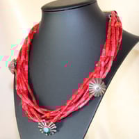 Image 4 of 8 Strand Italian Coral Necklace