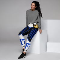 Image 1 of BOSSFITTED White Blue and Black Women's Joggers