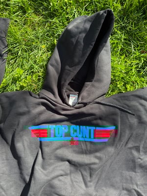 Image of Black Top Cunt Hanes Hoodie (Large and XL only)