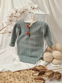 Image 1 of Photo prop | Boy bodysuit for photoshoot | Shawn | size 9-12 months | sage