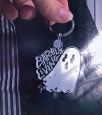 Image 1 of BARELY LIVING Ghost Keychain