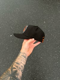 Image 5 of BLACK TWO TONE LOGO BALTIMORE ORIOLES CUSTOM FITTED CAP