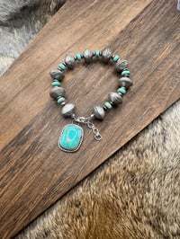 Image 6 of Mercury Dime & Sterling Pearls Bracelet with Charm - PRE ORDER 🩵