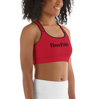 Image 2 of BOSSFITTED Red and Black Sports Bra