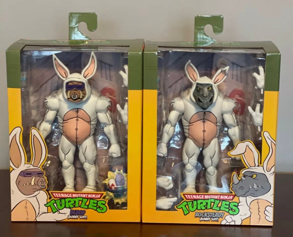 NECA TMNT Loot Crate Bunny Suit Bebop And Rocksteady Exclusive Ninja Turtles