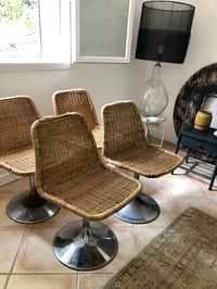 Image 2 of Serie 4 chaises osier pied Tulipe