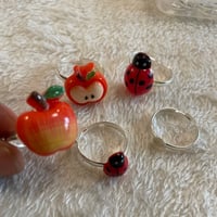 Image 1 of ladybug & apple rings