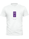 WHITE UNISEX TEE (PURPLE & SILVER)