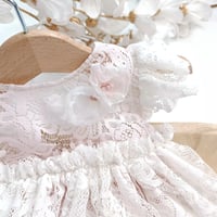 Image 3 of Newborn girls body-dress |Tamia | baby pink | ecru