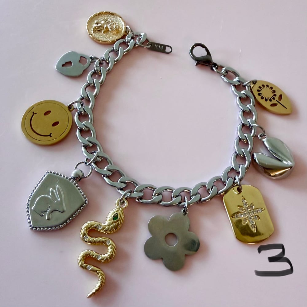 Image of Chunky Big Charm Bracelets - one of a kind