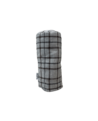Image 1 of Wool Grey, Brown And Black Check Head Cover