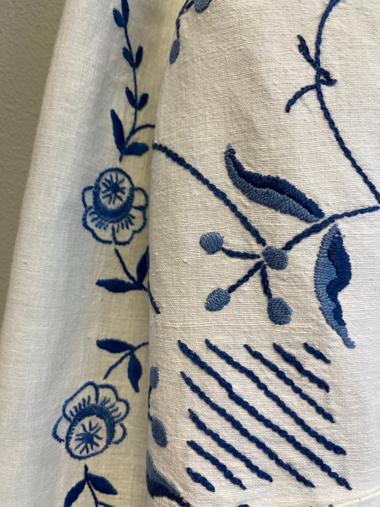 Image of Shirt with blue embroidery (small)